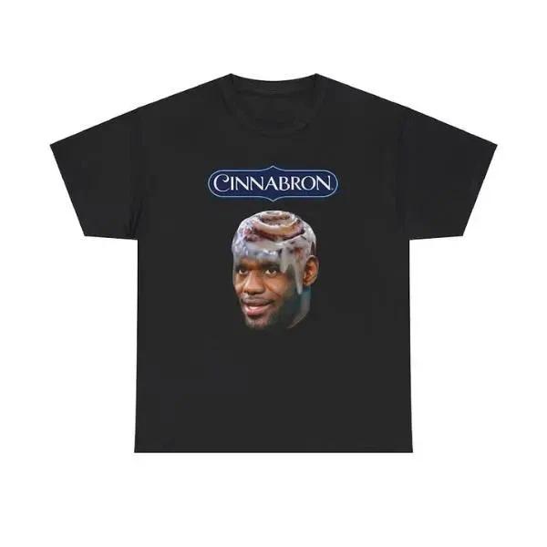 Cinnabron LeBron James Funny Meme Unisex Cotton T-shirt