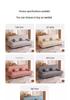 Convertible Multi-Functional Fabric Sofa Bed for Double or Triple Seating in Small Living Rooms