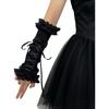 Ruffled Lace Women's Arm Warmers Yarn Knitted Wrist Cuffs Lace Arm Sleeves  Anime Costume