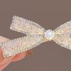 Girl Decorative Hairpin, Imitation Pearl Rhinestones Bow Shape Hair Clip, No Damage Side Bang Hair Pin, Versatile Style Hair Accessories