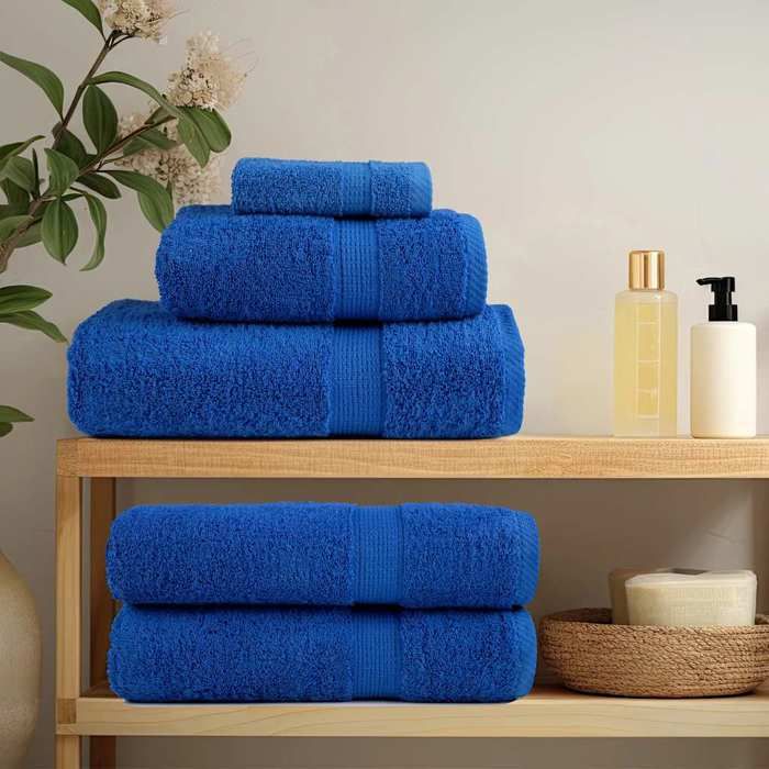 VidaXL Towels 4 Pcs Blue 100x200 Cm 360 G/m² 100% Cotton, Beach Towel, Guest Towel, Large Towel of 136723
