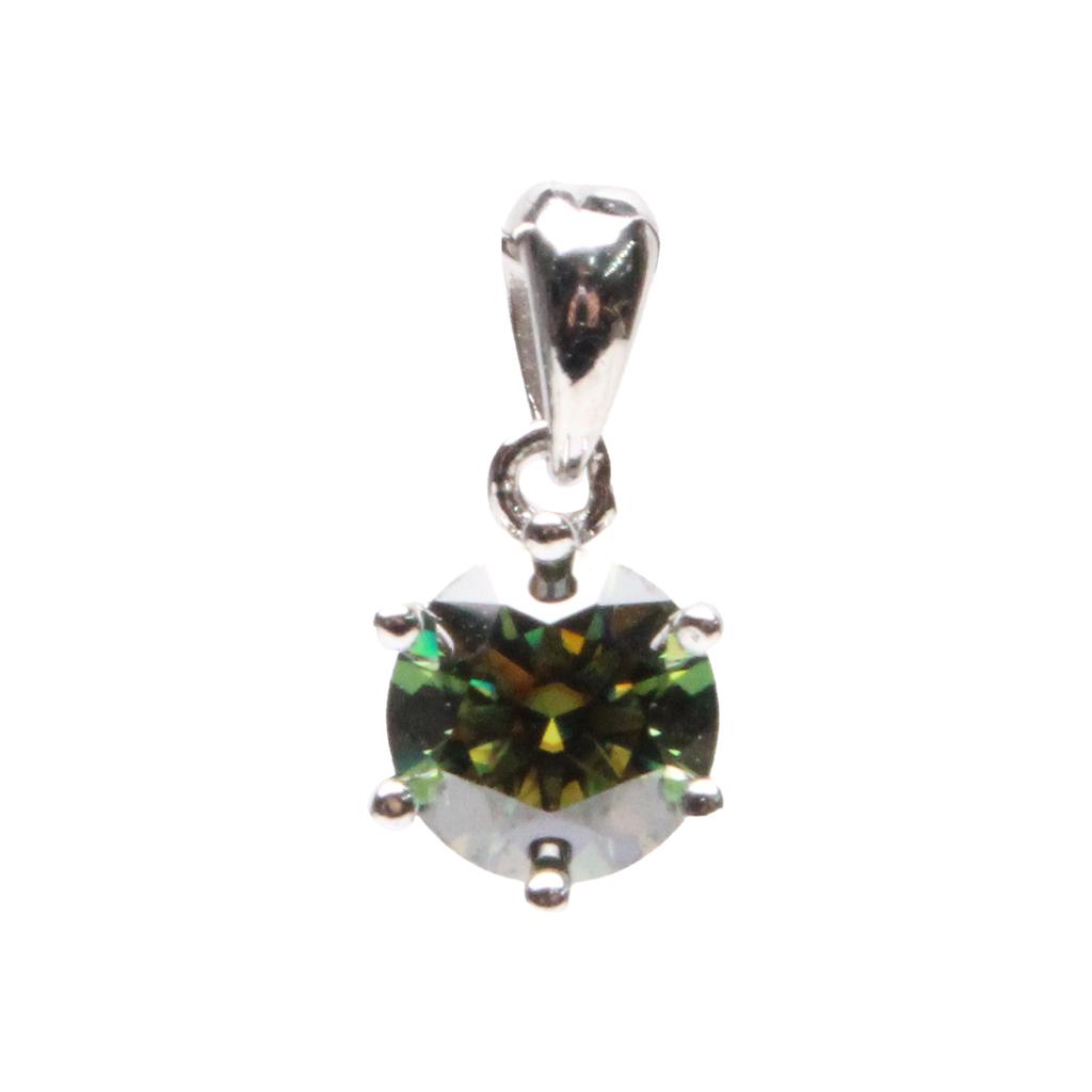 Bien Vetu Green Moissanite Pendant 1.2 Carat Simple 420