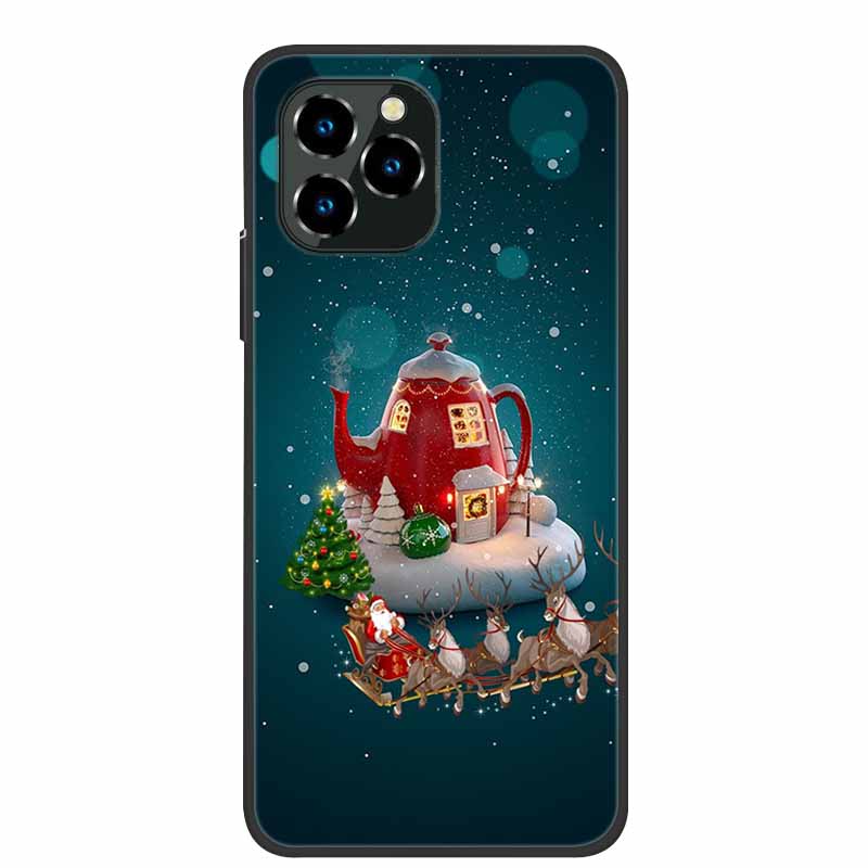 Phone Case For Oukitel C21 Pro Christmas Silicone TPU Soft Cover For Oukitel C21 Pro Coque Protector Bumper OukitelC21 Elk Funda