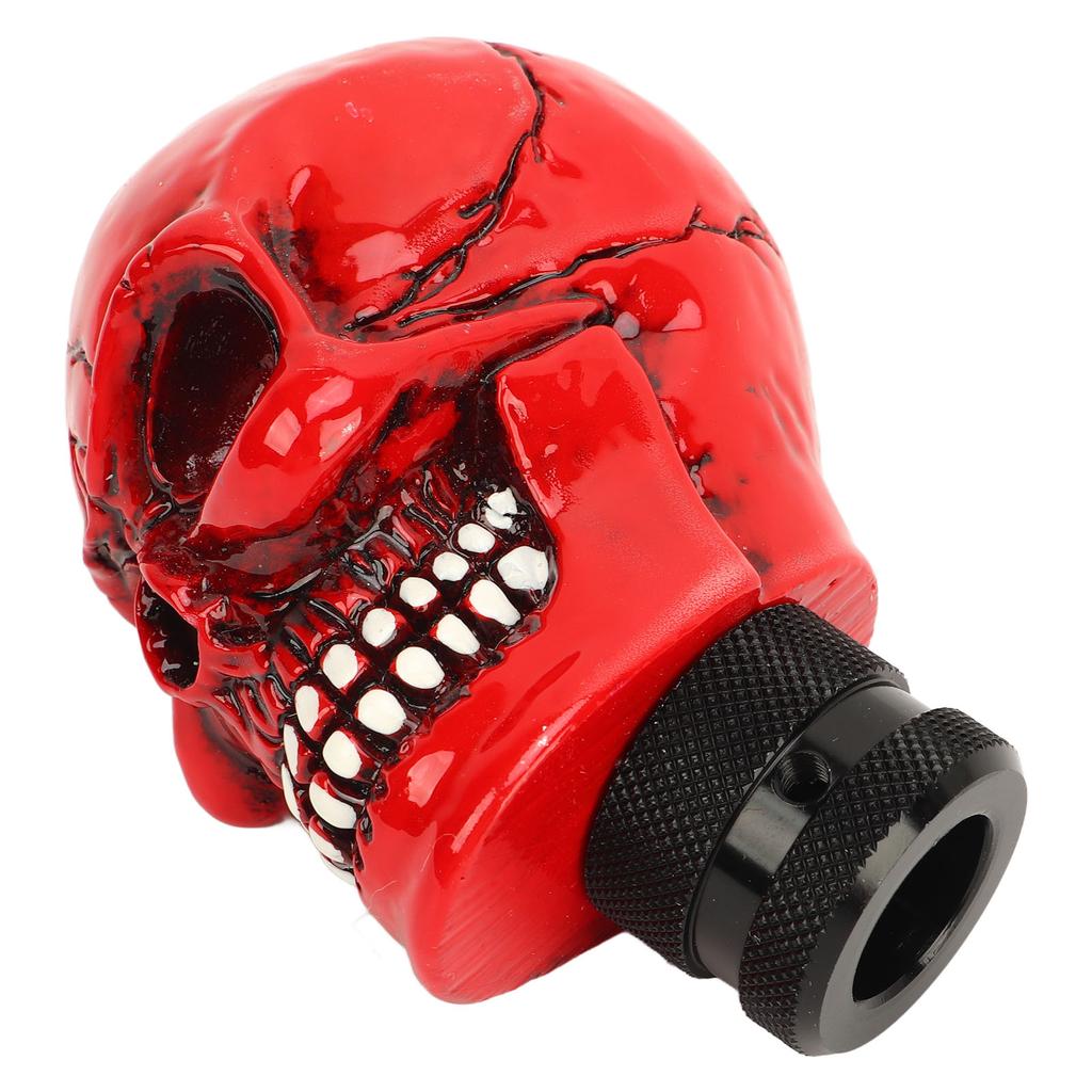 Skull Gear Shift Knob Red Universal Skull Head Resin Shift Lever Handle Shifter Knob Manual Lever Stick for Cars