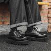 2024 новые мужские повседневные кожаные туфли с большой головой, молодежные, нишевые, удобные, модные, британский стиль, мужские туфли с увеличенным голенищем 6123-J