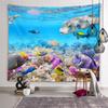 Underwater World Tapestry Sea Life Wall Art Aesthetics Decoration Wall Hanging Bedroom Dormitory Room Aesthetics Home Decoration
