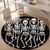 1 шт. Коврик Skeleparty Скелеты Круглый Коврик для Офиса, Коврик Подходит для Офиса, Под Офисные Кресла, Спальни, Гостиной, Домашнего Декора, Декор Комнаты