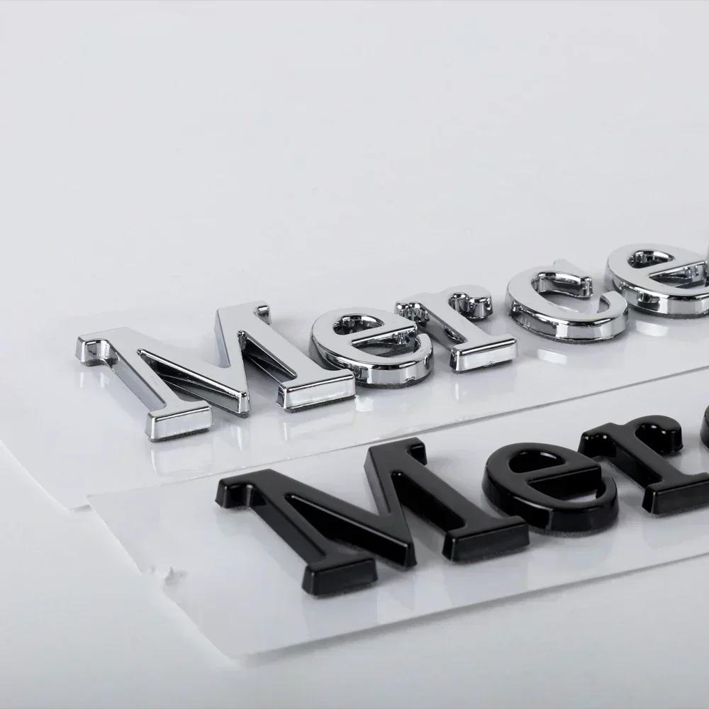 1pc Mercedes benz ABS Car 3D Letter Rear Emblem Trunk Sticker for AMG C E S GLE CLC Class W204 W203 W205 W124 W221 W213 W212