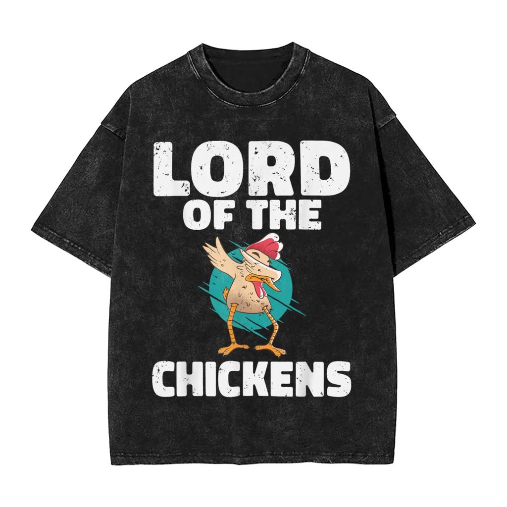 Lord of The Chickens Chicken Whisperer Chicken Cart T-Shirt Summer T-Shirts Tee Shirt For Male Short Sleeve Print Clothes