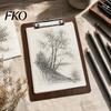 Stable Drawing Surface Wooden Clipboard with Metal Clip, A4 Letter Size Clip Board for Documents Board, Wood Grain Thicken Hardboard Office,
