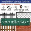 1pc Irish Metal Sign "Ceád Míle Fáilte" - 3.94X15.75 Inch Aluminum Decorative Sign, Multilingual Decorative Plaque English and Celtic Script, Weather