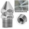 Stainless Steel Sewer Cleaning Nozzle G1/4in Male Thread Sewer Jetter Nozzle  Drain Cleaning