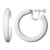 Серьги для женщин Популярные серьги No Pain Белые толстые большие 40 мм серьги-кольца Серьги из смолы Miyabi Grace Miyabi Grace Не проколотые Не проколотые