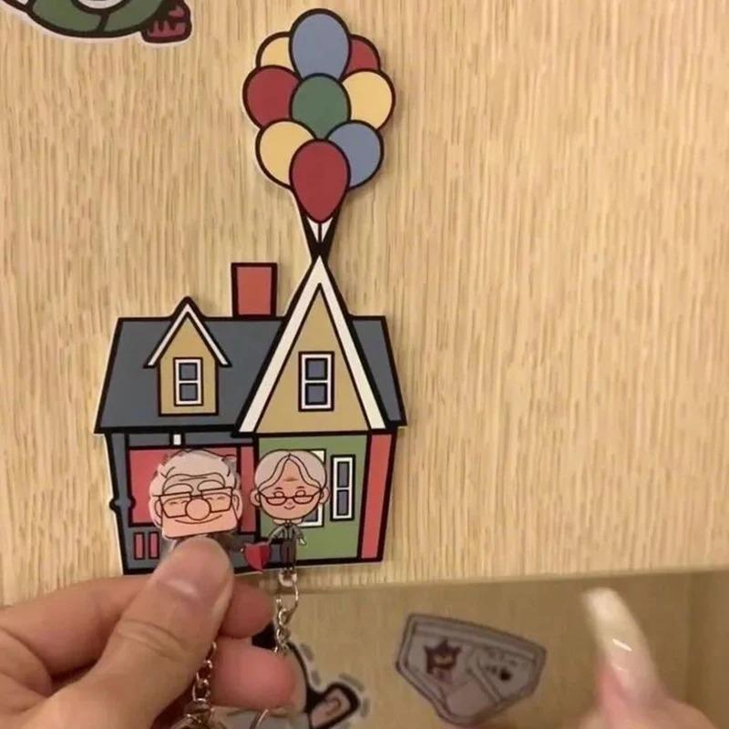 1 шт., милый держатель для ключей для пары, настенный, предотвращающий потерю ключа, подвеска для ключей для влюбленных, домашний декор, наклейка на холодильник, декор для хранения вещей для девочки, подарок