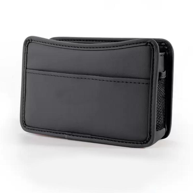 SEAMETAL PU Leather Car Side Door Storage Box Auto Waterproof Phone Pocket Pouch Car Seat Side Organizer Hanging Storage Bag