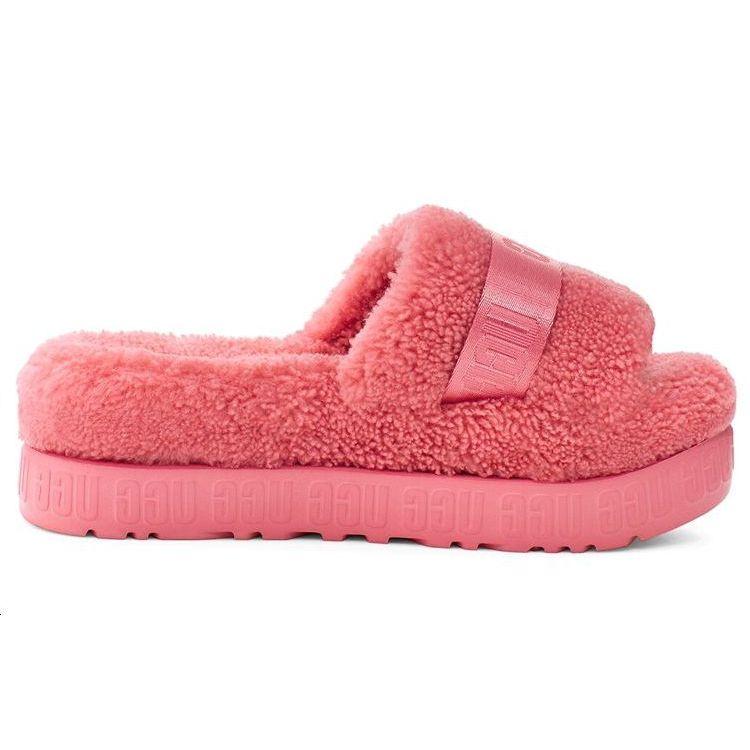 UGG Fluffita Sheepskin Integrated Comfortful Thick Sole Fashion Sandals Women Sandals Pink 1113475-PBSM