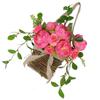 Rose Flowers Door Hangers Baskets Wreath Spring Wreath for Front Door Welcome Sign Spring Front Door Decorations