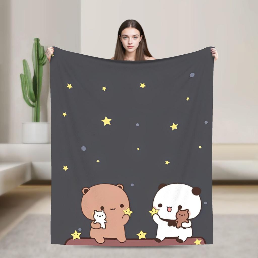 Bubu and Dudu Series Blanket Warm Soft Novelty Plush Throw Blanket For Living Room Picnic Flannel Bedspread Bed Cover