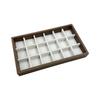 1 Pc, Walnut Wood Pattern Jewelry Box, Jewelry Tray, Suitable for Storing Necklaces, Rings, Earrings and Ear Studs. Color: Beige