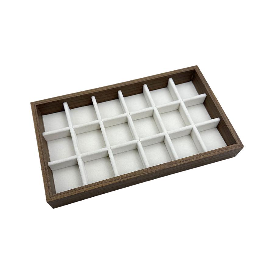 1 Pc, Walnut Wood Pattern Jewelry Box, Jewelry Tray, Suitable for Storing Necklaces, Rings, Earrings and Ear Studs. Color: Beige
