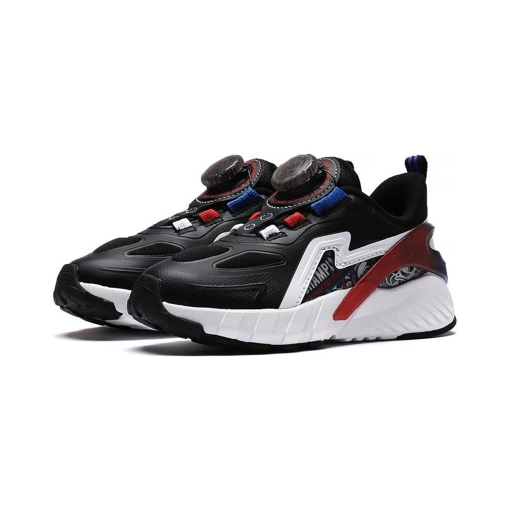 LiNing Flash Shadow Trendy Casual Non-Slip Shock Absorbing Rebound Kids Casual Shoes Kids Shoes Black White YKNS116-3
