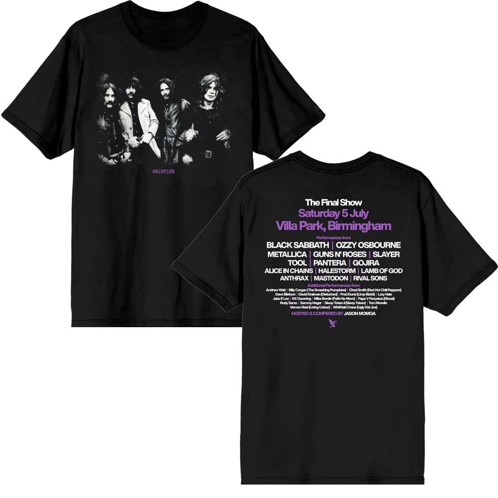 2026 Black Sabbath и Ozzy Osbourne Back To The Beginning Мерч Мероприятие Футболка с составом Мужская Женская Футболка Ins Y2k Новый Бренд Новый Стиль