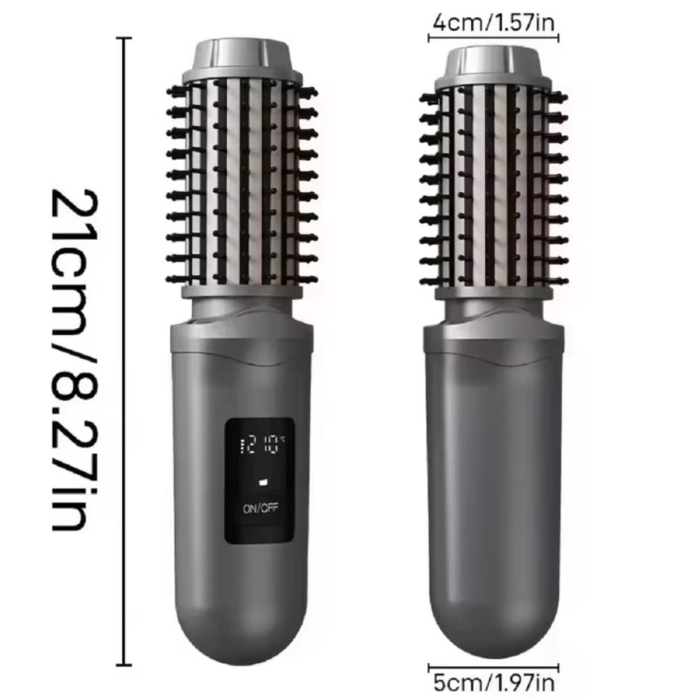 Cordless Negative Ion Straighten Brush 2 in 1 Hair Flat Iron Business Trip