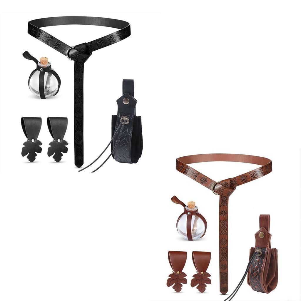 Средневековый аксессуар Рельефный пояс с кошельком для монет Костюм для переодевания на Хэллоуин Поясная сумка Аксессуар для карнавалов и вечеринок