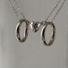 Простое двухслойное ожерелье из неправильных кругов, легкая роскошь, нишевое, любовь, сшивание, ювелирное ожерелье, модель для пары
