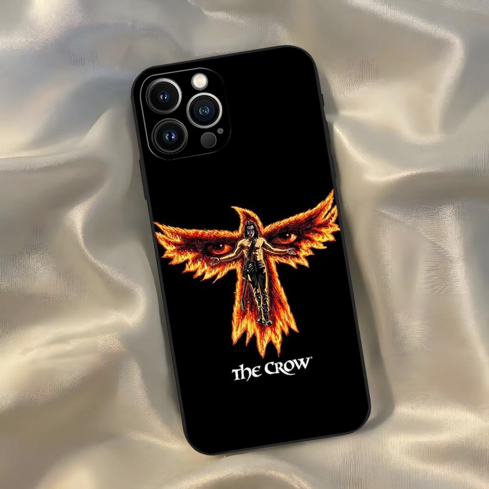 TV The C-crow Phone Case for Iphone 17 Air 16 15 14 13 12 Pro Max Xr X Xs Mini Plus Black Soft Silicone Cover