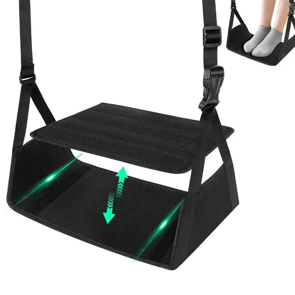 Регулируемый ремень для гамака для ног в самолете Съемная подушка для ног Комфортный коврик Портативный стол Подставка для ног в полете