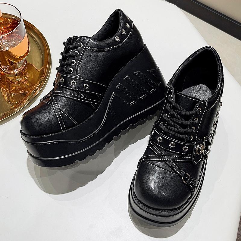 Новые туфли-лодочки в стиле панк-готика для женщин на толстой подошве, брендовые туфли Мэри Джейн на платформе, туфли на танкетке и высоком каблуке для вечеринки в стиле косплея, дизайнерские туфли в стиле Лолиты