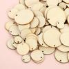 25/50pcs/lot Round Shape Natural Wooden Ornament Handmade Wood Piece Hanging Pendant Scrapbooking Wood Home Decoration DIY Craft