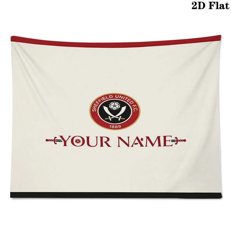 Custom Name Sheffield United Printed Tapestry – Wall Hanging for Bedrooms, Dorms, and Home Decor