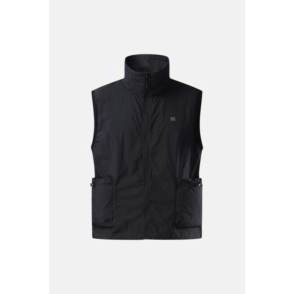 Женская ветрозащитная жилетка Kolon Sports с опущенной линией плеча Черная Jkvam25312blk