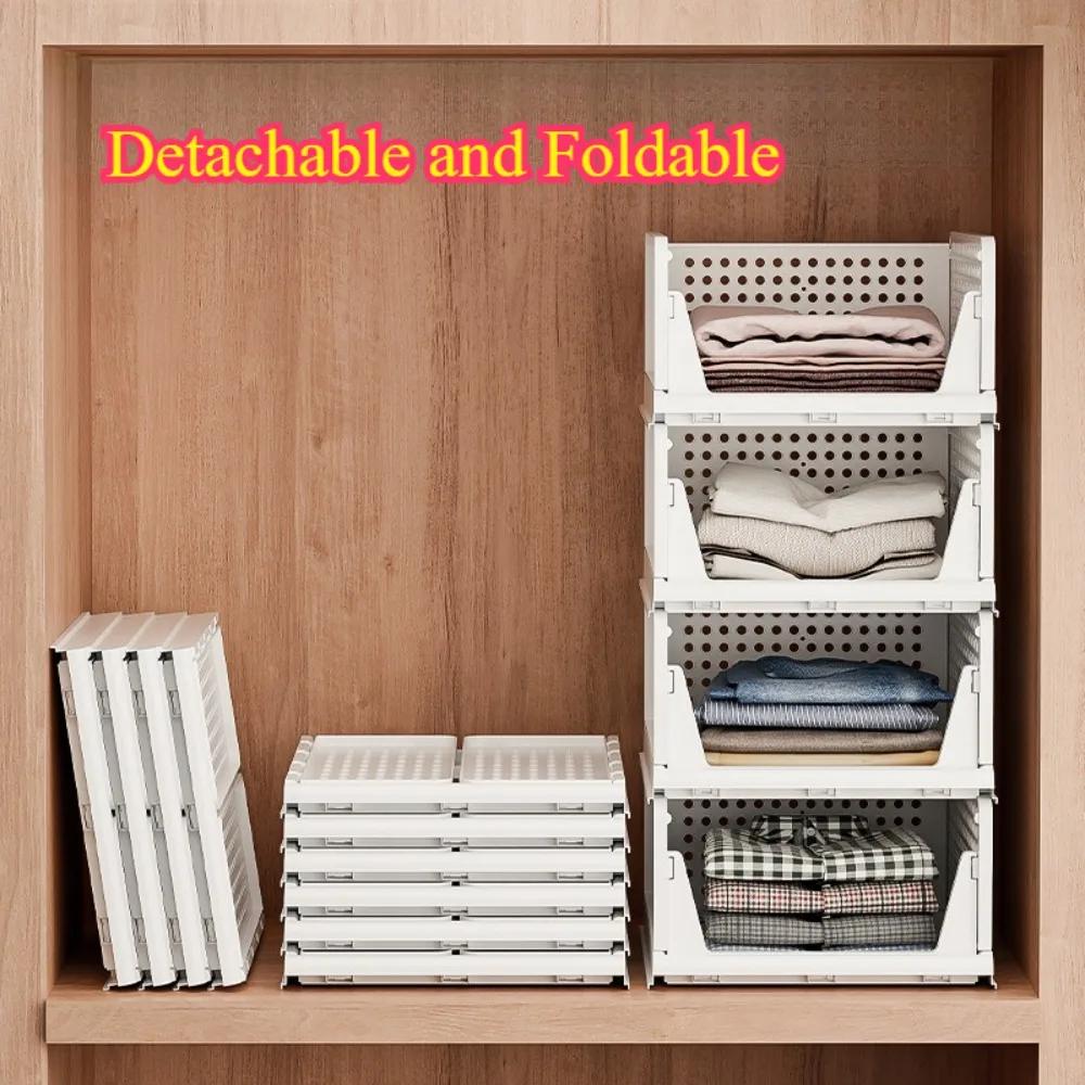 Foldable Drawer Closet Stackable Drawers Organizing Box Large Capacity Storage Box Multifunctional Lamination Storage Cabinet
