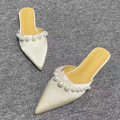 Мода Острый Носок Женские Балетки Тапочки Повседневная Мода Мюли Обувь Летние Женские Сандалии Дизайнерский Бренд 2025 Тренд Платье Mujer Zapatos