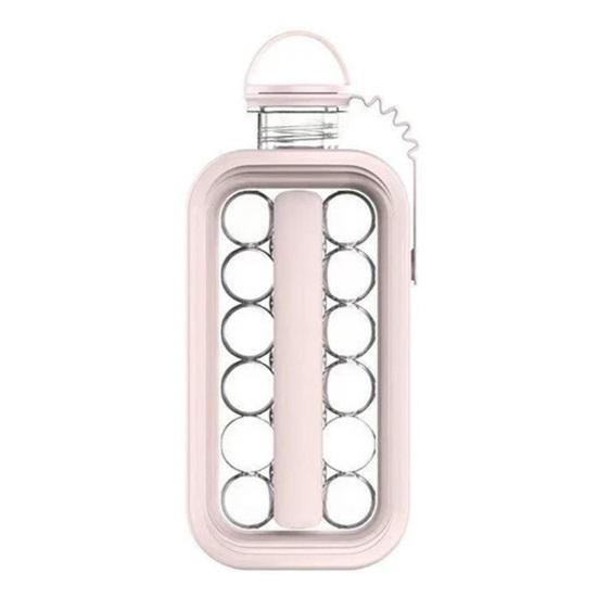 Форма для кубиков льда с крышкой 1,2 л, большая емкость, 2 в 1, бутылка для льда, складной лоток для кубиков льда без запаха, хоккейная машина