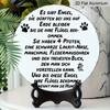 2D Flat Aluminum Vintage Signage Wall Decoration, Various Sizes, German-language Pet Keepsake Plaque Designs. Suitable for Cafes, Living Rooms