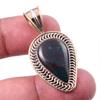 Natural Bloodstone Gemstone 925 Solid Sterling Silver TwoTone Pendant 1.50" V3i56