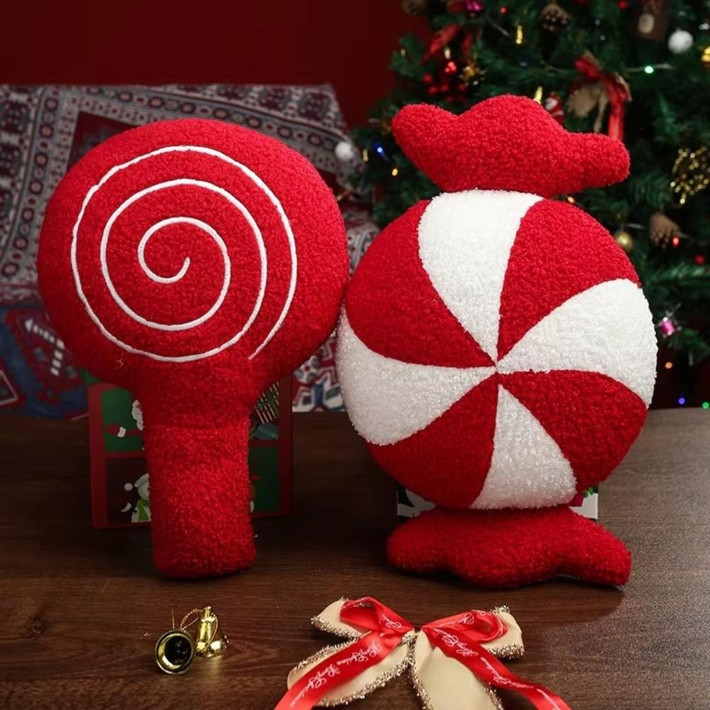 Red Christmas Cartoon Pillow Plush Pillow Cushions New Red Decoration Pillow  Christmas