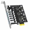 GLOTRENDS U6A2C 8 Port X 6 X USB 5Gbps PCIe Expansion Card for ARM Supports Windows and Linux Supports Mac (2 Type-C+ Type-A) 3.0 Intel, AMD,