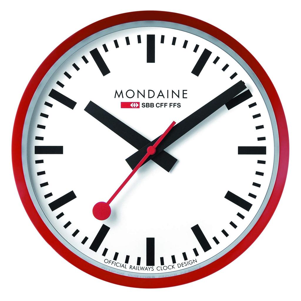 MONDAINE Wall Clock Red A990.CLOCK.11SBC [Item]