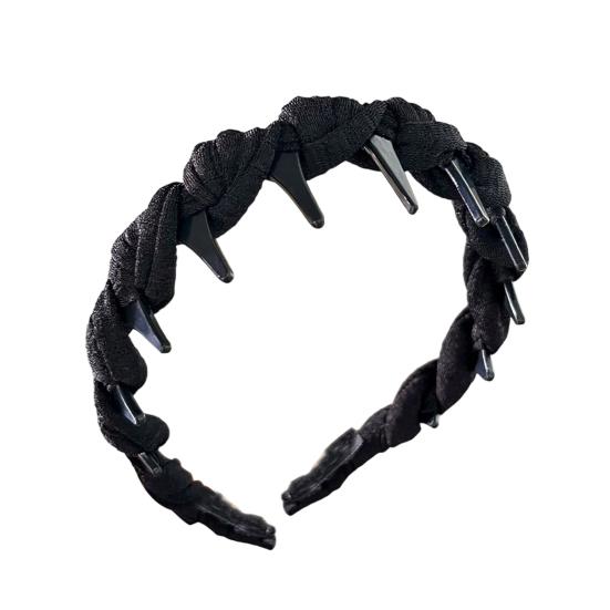 Высокий череп Имитация жемчуга Повязка на голову Противоскользящий дизайн Декор лентой Волосы