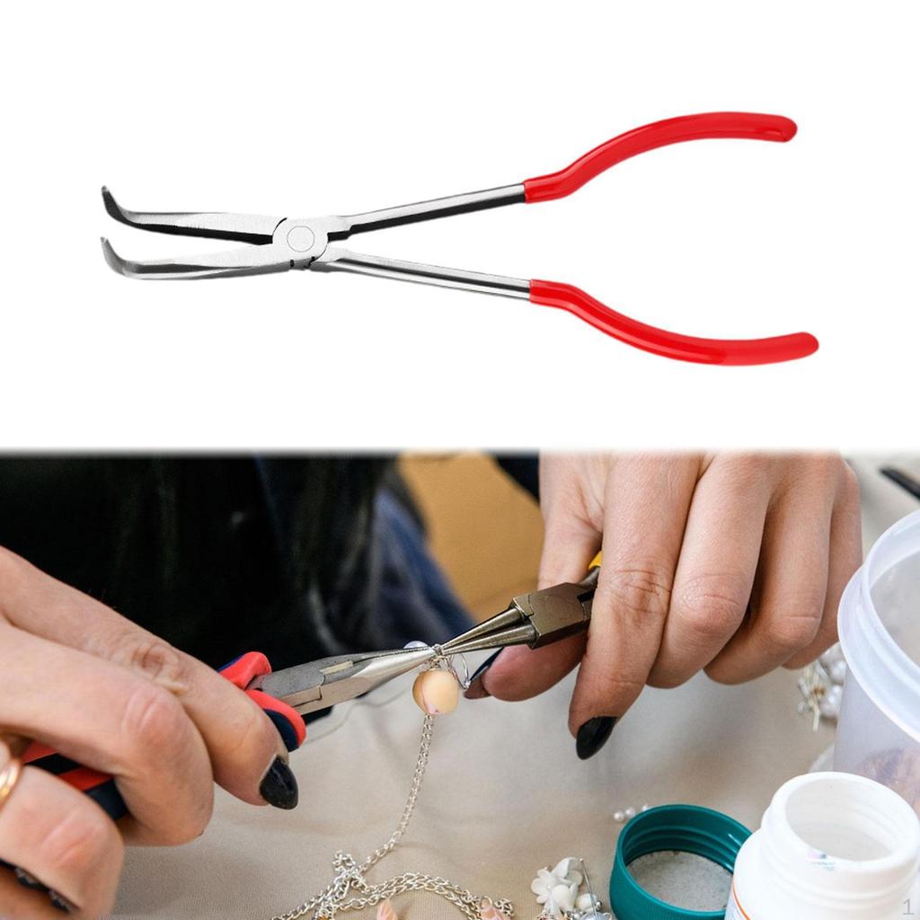 Extended Reach Pliers for Jewelry Crafting with Ergonomic Handles