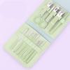 New 12-16pcs/set Nail Cutter Set Stainless Steel Nail Clippers Set With Folding Bag Manicure Cutter Kits Scissors Makeup Beauty Tool