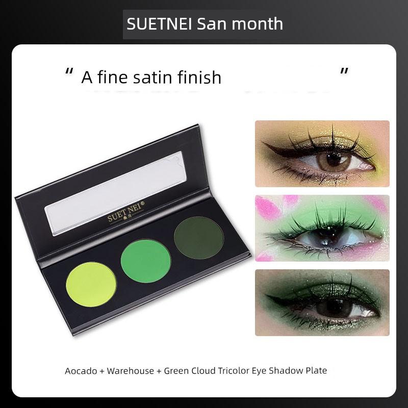 Christmas Makeup Suetnei Mulberry Moon Bud Green Green 6 Color Palette Matte Green Eye Shadow Monochrome Light Green Pure Green Grass Green