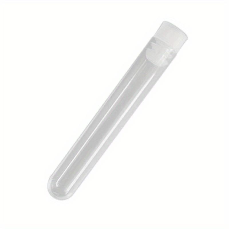 50 шт. прозрачных пластиковых пробирок с белыми винтовыми крышками, контейнеры для образцов, бутылки с нажимными крышками 12X75 мм