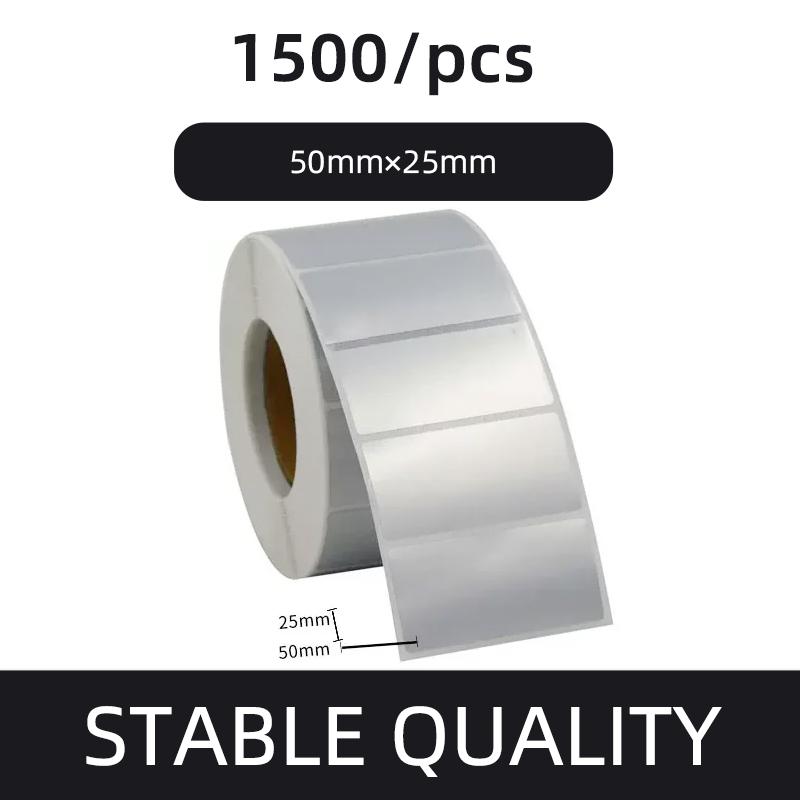 Этикетка со штрих-кодом из матового серебристого ПЭТ 20 30 40 50 60 70 80 90 100 Термотрансферная лента для принтера Наклейка