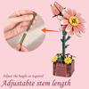3D Wooden Flower Puzzle Kit for Adults DIY Botanical Bouquet Building Set Wood Sunflower/Rose Floral Craft Kit for Stress Relief Mother's Day